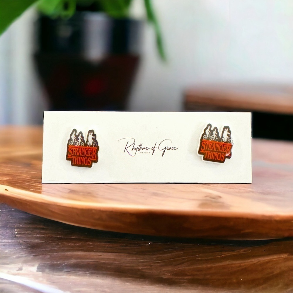Stranger Things Studs: Elevate Your Style from Hawkins to Hip! NWT Studs - Picture 7 of 16